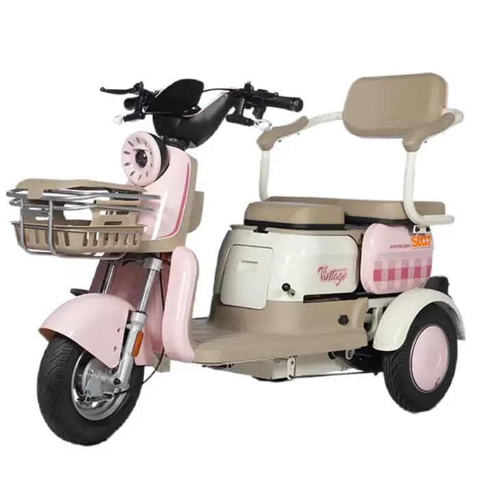 Tricycle électrique adulte avec siège passager personnes âgées ramasser les enfants 1000W tout Terrain 3 roues Scooter