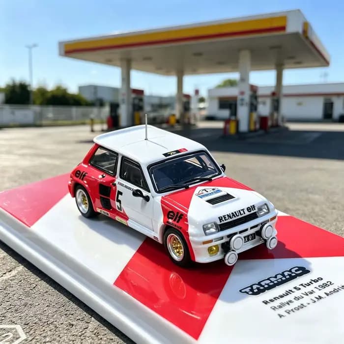 Tarmac Works 1:64 Renault 5 Turbo Rallye Voiture de rallye 1982 Modèle de voiture en alliage