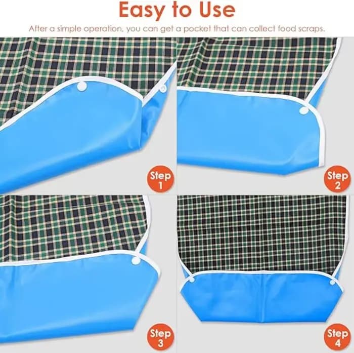 Protecteur imperméable pour l'heure des repas pour adultes
