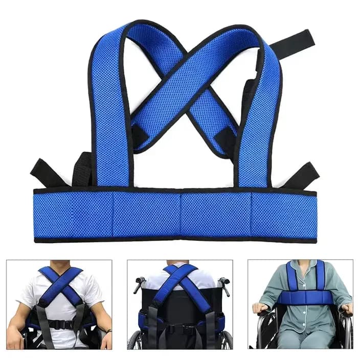 Ceinture de sécurité double épaule pour fauteuil roulant pour personnes âgées