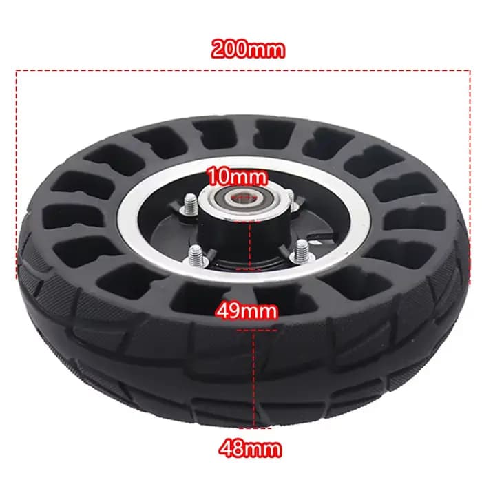 Pneu de roue solide adapté pour scooter à gaz électrique et fauteuil roulant