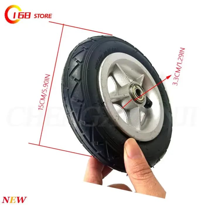 Roues de scooter 6 pouces 6x1 1/4, adaptées au remplacement des roues de scooter