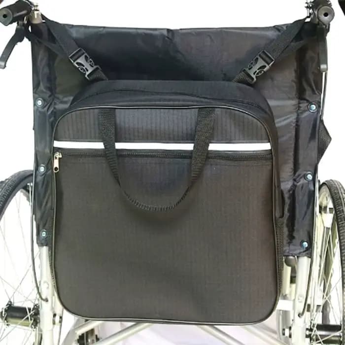 Sac de rangement multifonctionnel pour fauteuil roulant - Sac à dos suspendu à l'arrière pour personnes handicapées