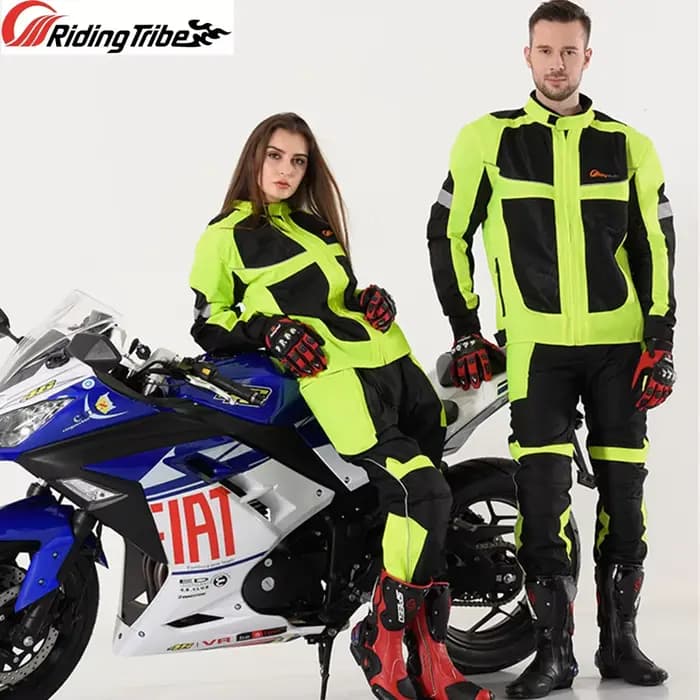 Veste de moto respirante pour hommes et femmes, manteau d'équitation de nuit à haute visibilité avec 5 coussinets de protection, Style d'été, JK-21