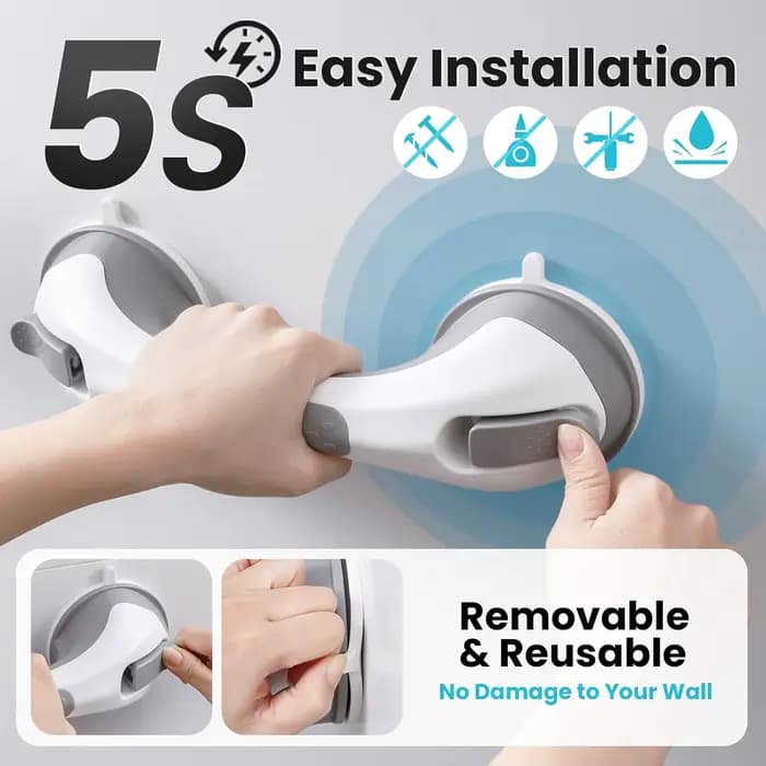 TAILI Poignée Ventouse pour Salle de Bain 31 CM