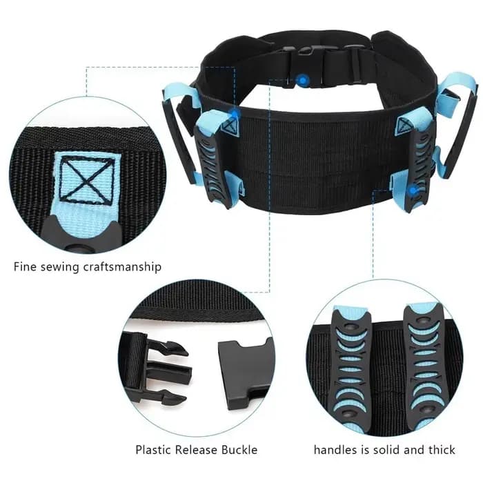 Ceinture de transfert et de marche réglable avec 6 poignées pour les soins des patients