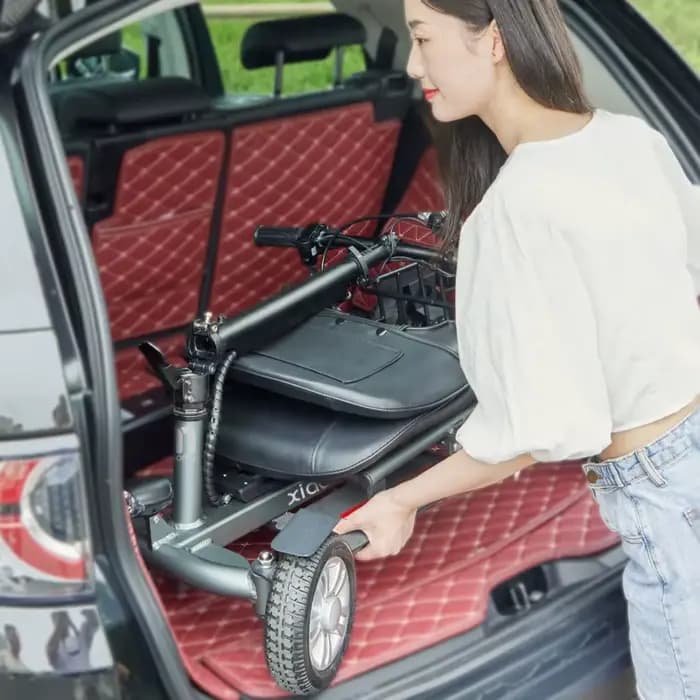 300W 36V 4 roues Scooters de mobilité pour handicapés pliable léger tout-Terrain gamme 32km Scooter électrique batterie amovible