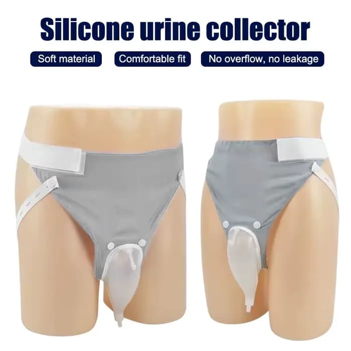 Sac collecteur d'urine en Silicone hypoallergénique réutilisable avec cathéter pour hommes adultes femmes personnes âgées urinoir de toilette