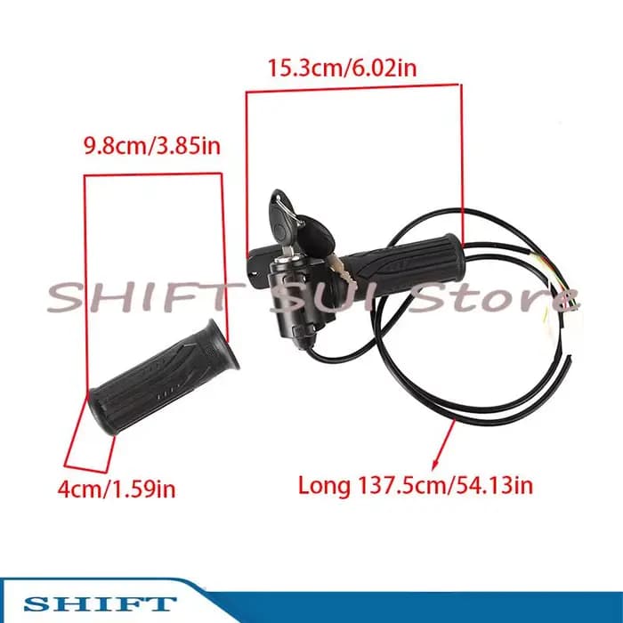 Accessoires pour scooter électrique 24V avec clé, levier d'accélérateur, écran LED