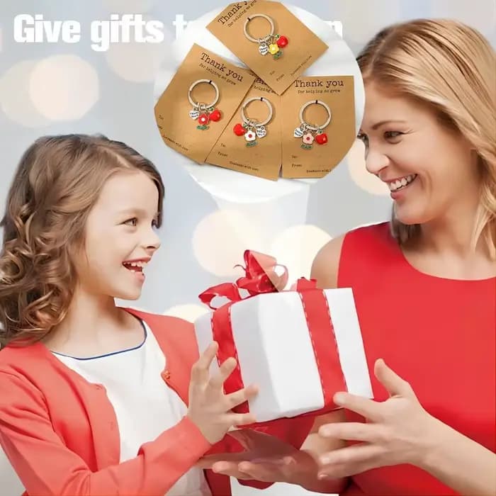Porte-clés d'appréciation pour enseignant, cadeaux de remerciement pour m'aide à la croissance, ensemble de porte-clés, cadeau de noël pour la journée des enseignants