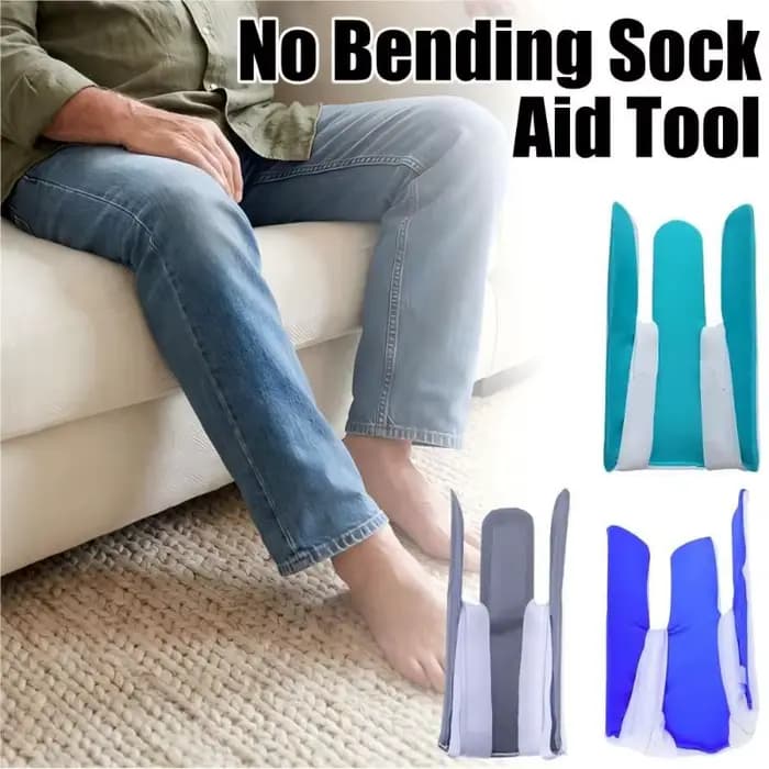 Outil d'aide à la mise de chaussettes sans se pencher, dispositif de tirage de chaussettes, aide à la pose de chaussettes, tire-chaussettes facile pour personnes âgées, handicapées, enceintes, usage q