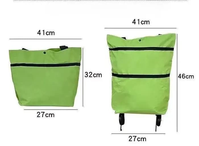 Chariot de courses pliable portable avec roues