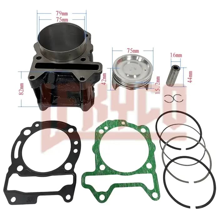 Kit Cylindre Big Bore 75mm pour Scooter 278cc - Compatible Vespa GT60 GT250 GTS250 GTV250 Piaggio Beverly Carnaby Cruiser MP3 X7 300 4T