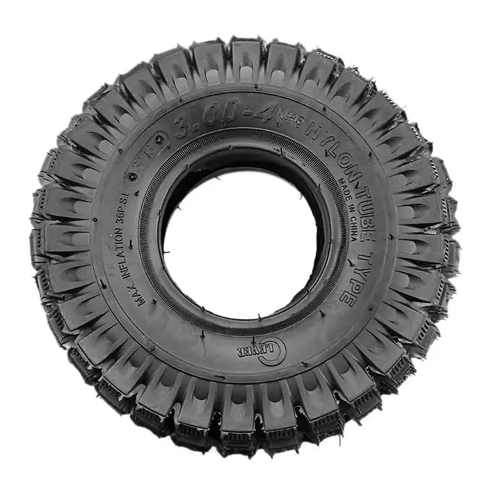 NOUVEAU pour accessoires moto : Roues noires 3.00-4 avec pneu et chambre à air pour trottinette électrique et scooter à essence