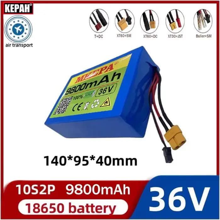 Nouvelle batterie de scooter électrique carrée 36V 10S2P 18650