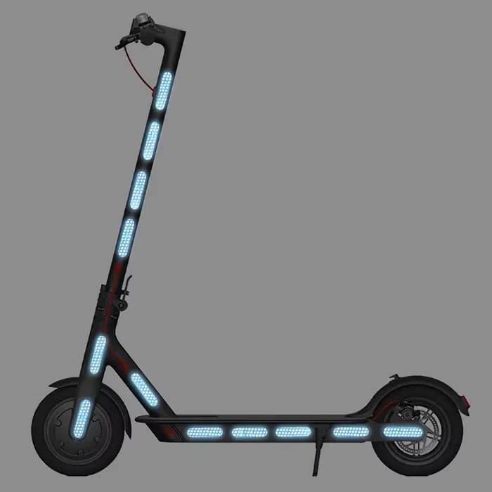 Autocollants réfléchissants pour roues de scooter – Film autocollant lumineux d'avertissement latéral