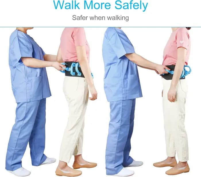 Ceinture de transfert et de marche réglable avec 6 poignées pour les soins des patients