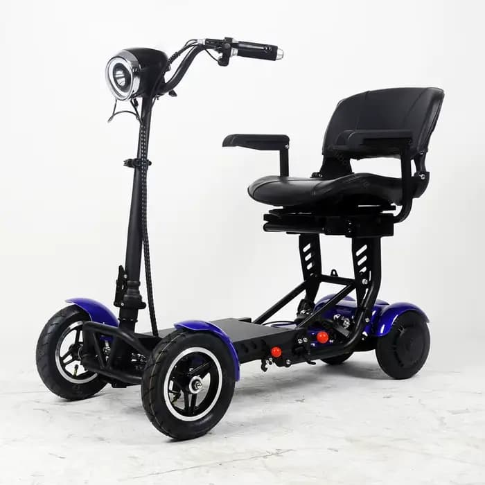 Scooter de mobilité pliable pour personnes âgées avec panier 4 roues Double moteur 500w adulte