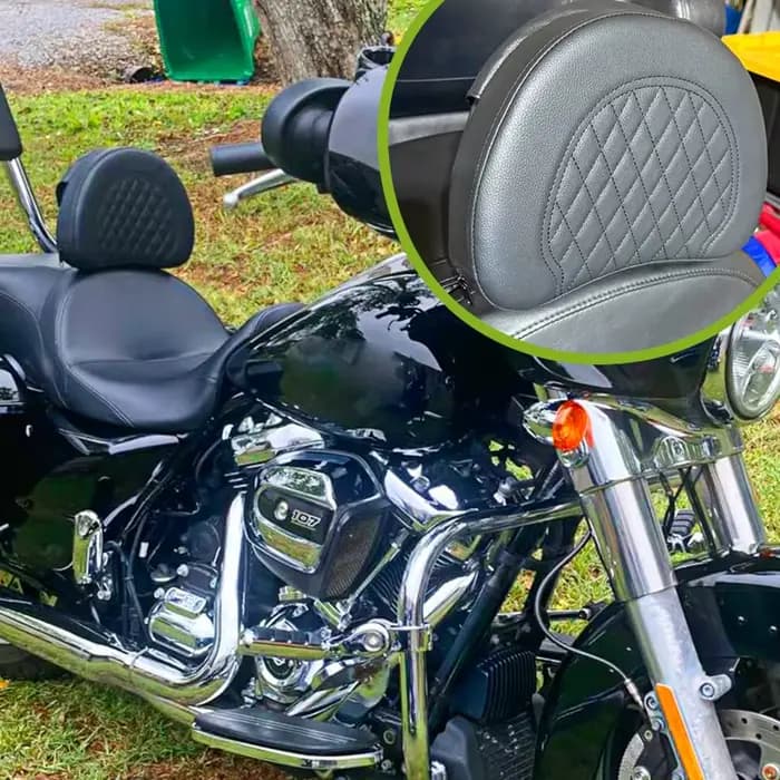 Appuie-dos avant réglable en cuir PU pour motocycliste, confortable, pour Harley Touring Electra Road Street Glide Road King 1997-2022