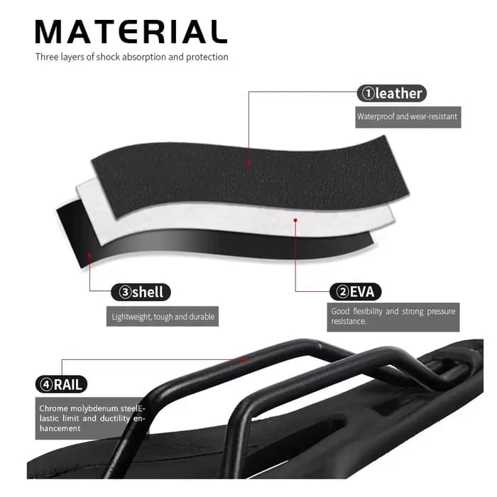 Selle de vélo ultralégère, coussin de siège de vélo de route/MTB, confortable, ergonomique, durable, accessoires de vélo de route et de gravier