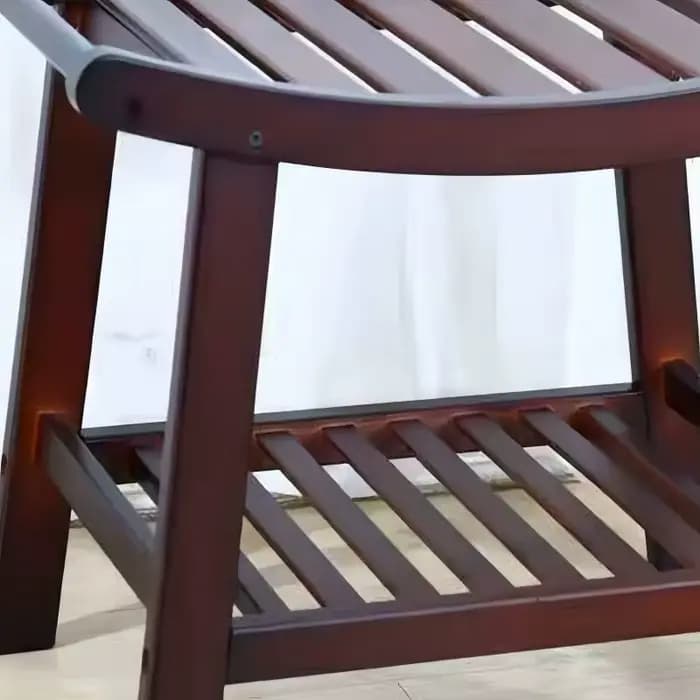 Tabouret de douche antidérapant en bambou