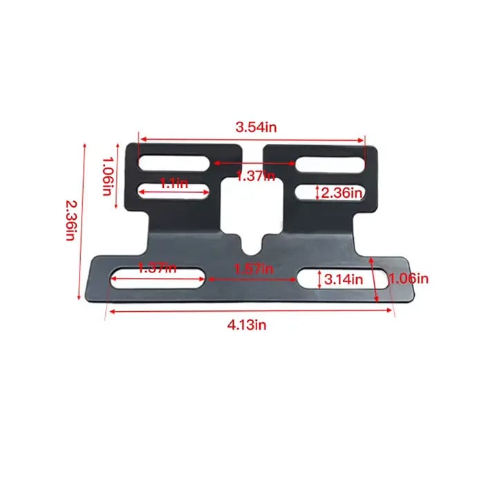 Support de plaque d'immatriculation arrière en métal pour trottinette électrique, adaptateur de cadre de plaque d'immatriculation pour modification de trottinette