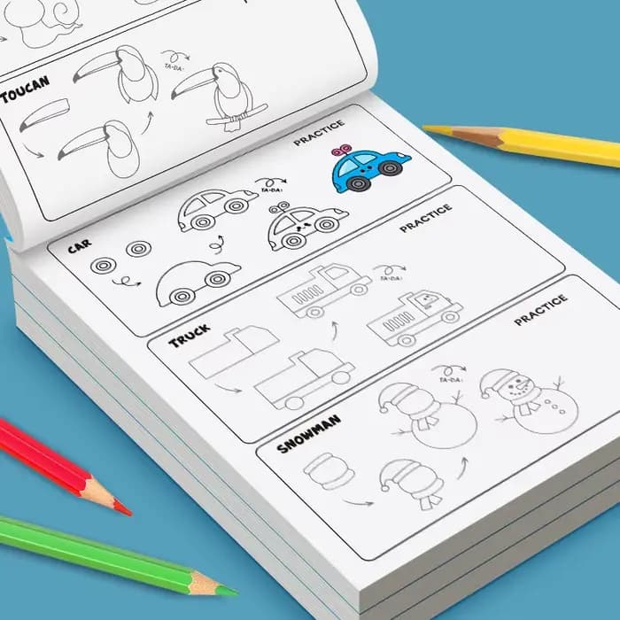 Livre sur comment dessiner tout-en-un pour les enfants - Tutoriel de dessin étape par étape avec plus de 300 illustrations, apprenez à esquisser