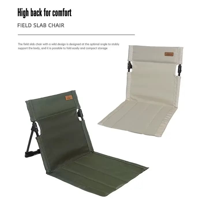 Chaise de dossier pliante de Camping, sièges de stade respirants, support en alliage d'aluminium, chaises paresseuses, sièges de blanchiment, coussin pour Camp de plage