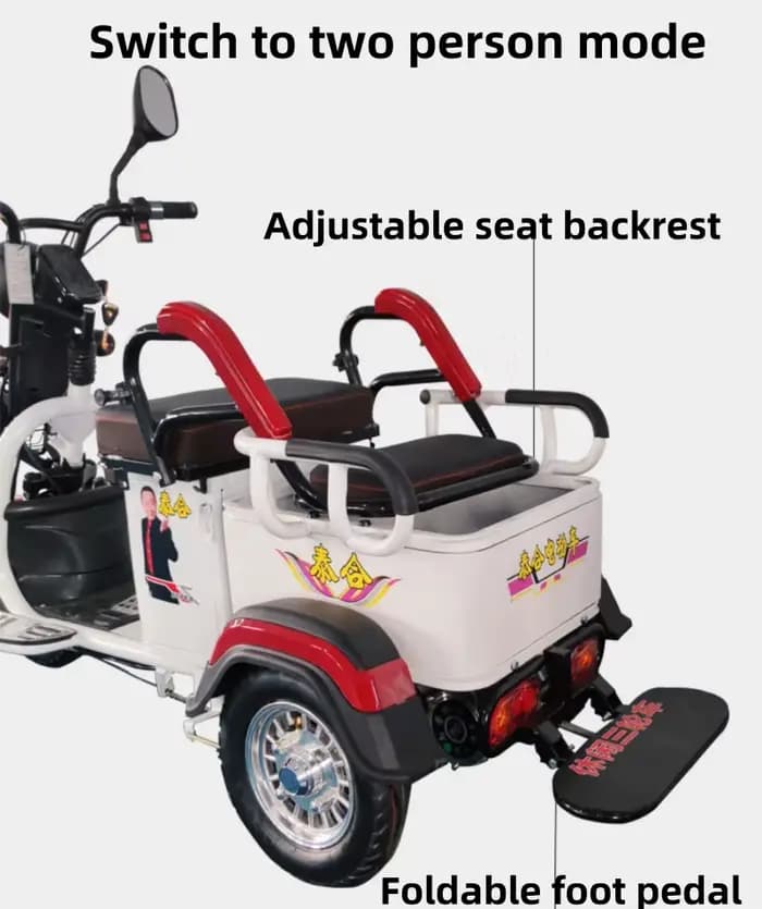 Tricycle électrique à 3 roues pour adultes