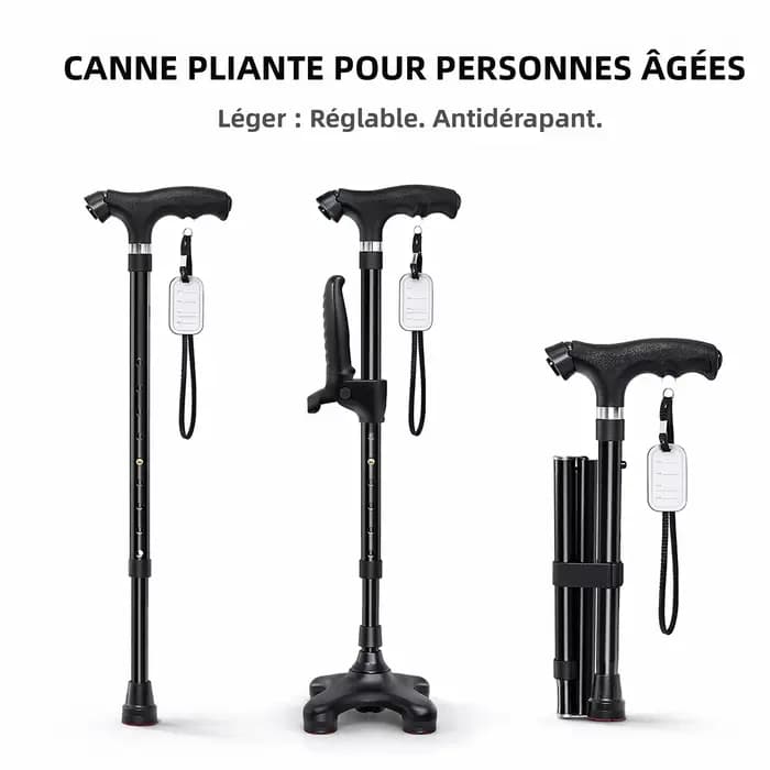 Canne de marche pliable pour seniors
