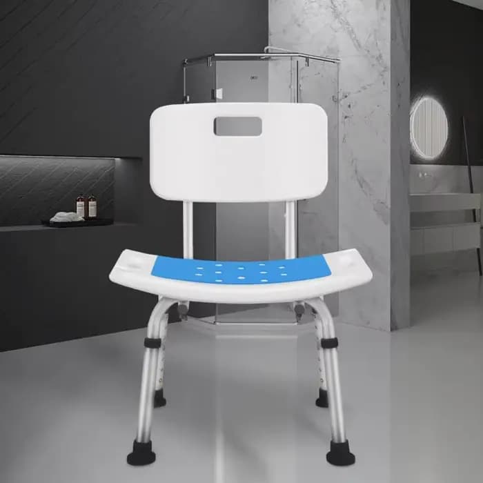 Chaise de douche antidérapante avec coussin de soutien