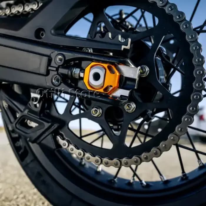 Bloc d'essieu arrière de moto Orange avec Logo