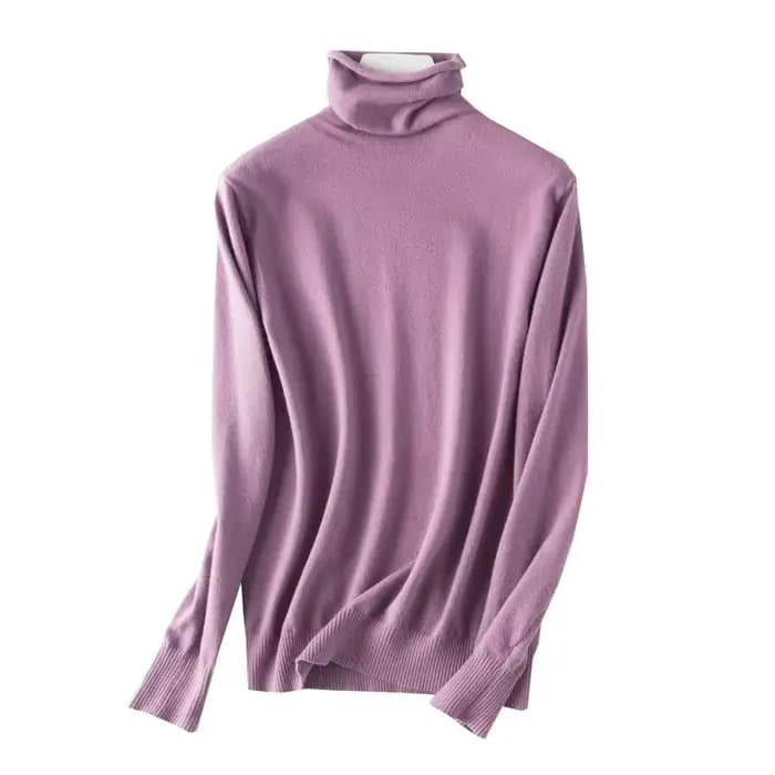 Pull tricoté à col haut pour femme, abordable, manches longues, coupe cintrée, couche de Base, Style automne hiver
