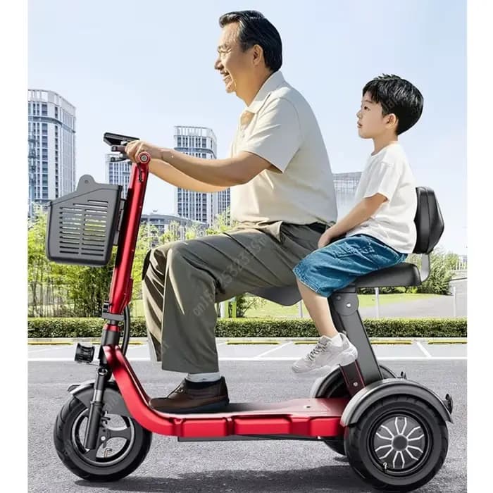 Parent enfant petit Tricycle électrique à 3 roues pliable pour famille aînée 1000W 48V Scooter