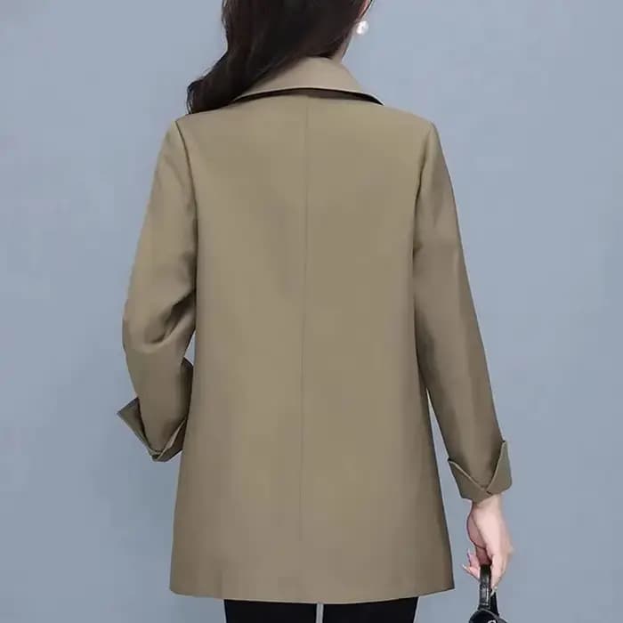 Manteau trench haut de gamme pour femme, coupe ample, coupe-vent doublé, décontracté, kaki, nouvelle collection printemps-automne, polyvalent