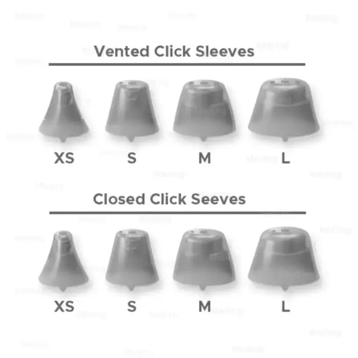 Kit d'accessoires pour appareils auditifs Signia/Rexton Vibe | Domes ouvertes + manchons Connexx Click + embouts
