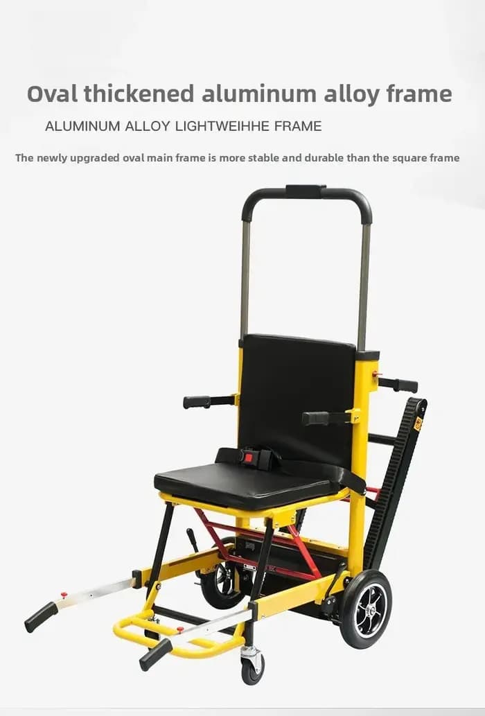 Fauteuil roulant électrique pour monter les escaliers – Chaise de transport pliable à grandes roues
