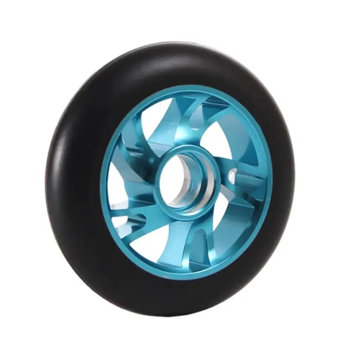 Roues de Scooter silencieuses 100/110mm, en alliage d'aluminium Pu coloré, remplacement avec rouleme