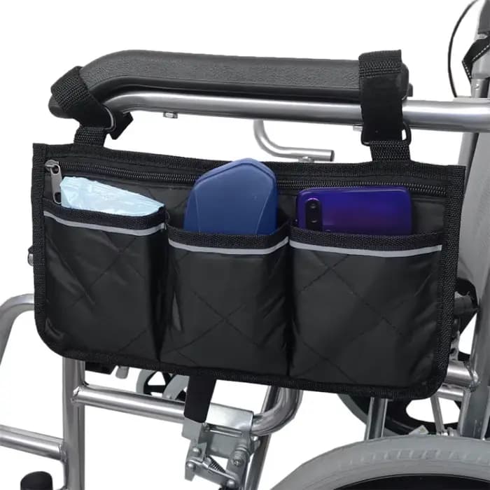1Pc Walker Scooter électrique fauteuil roulant accoudoir côté sac de rangement siège Portable poche
