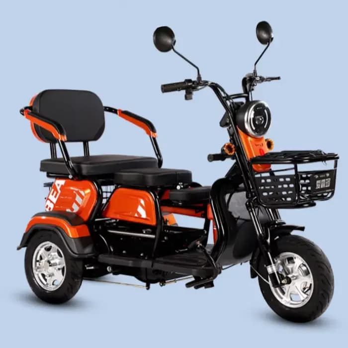Tricycle électrique à 3 roues pour adultes et passagers