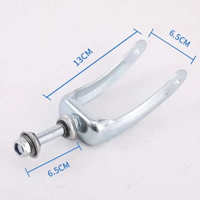 Fourche en acier pour fauteuil roulant, roue avant résistante à l'usure, support de roue avant avec