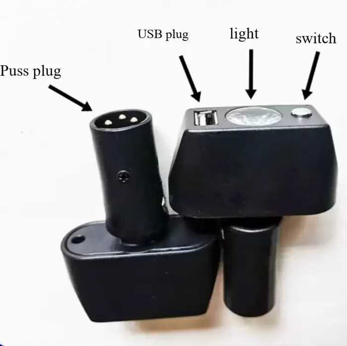 Éclairage pour fauteuil roulant électrique, modèle universel, charge des téléphones portables, interface USB, accessoires pour fauteuil roulant électrique, angle réglable