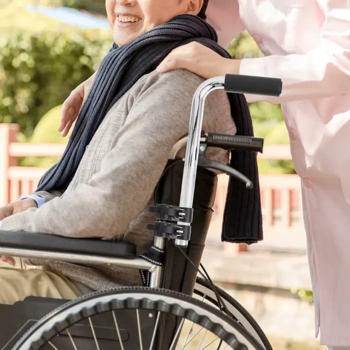 Extension de poignée de fauteuil roulant en acier inoxydable, 2 pièces, Extension de poignée de pous