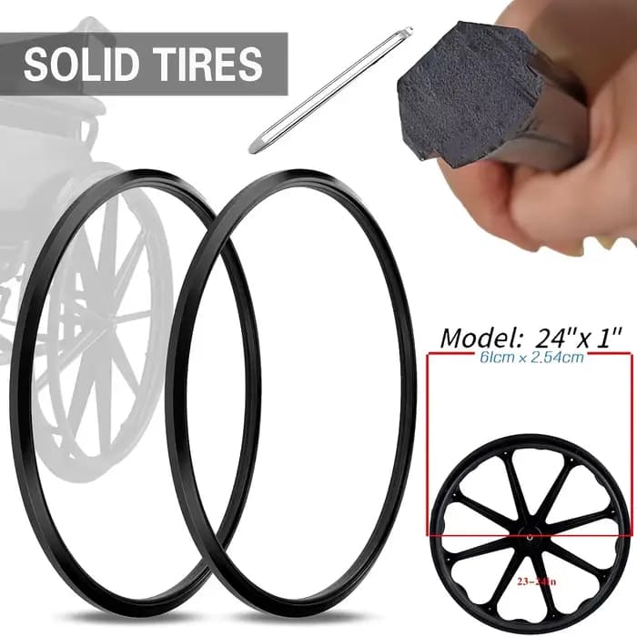 Pneu de remplacement universel pour roue arrière de fauteuil roulant, pneu en polyuréthane solide an