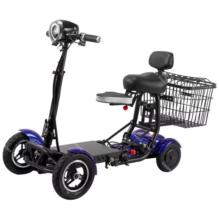Scooters de mobilité à 4 roues motrices pour personnes âgées pliable léger 500W 36V 10 pouces Scoote