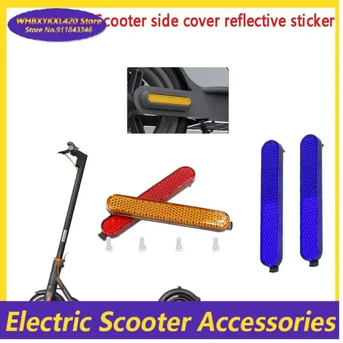 Couverture décorative latérale de scooter avec bandes réfléchissantes et vis des deux côtés, adaptée au scooter électrique Xiaomi M365