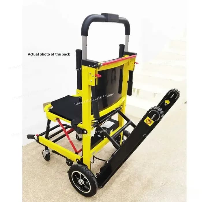 Fauteuil roulant électrique pour monter les escaliers – Chaise de transport pliable à grandes roues pour personnes âgées et handicapées, utilisation facile sur les escaliers
