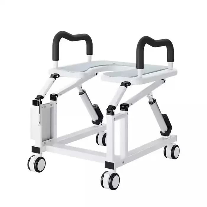 Chaise de toilette électrique à roulettes, tabouret de levage portable, siège de toilette pour personnes âgées, aide à la mobilité pour la salle de bain à domicile.
