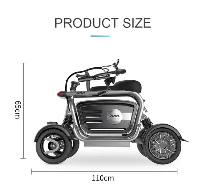 Scooter électrique à double moteur à 4 roues pour adultes