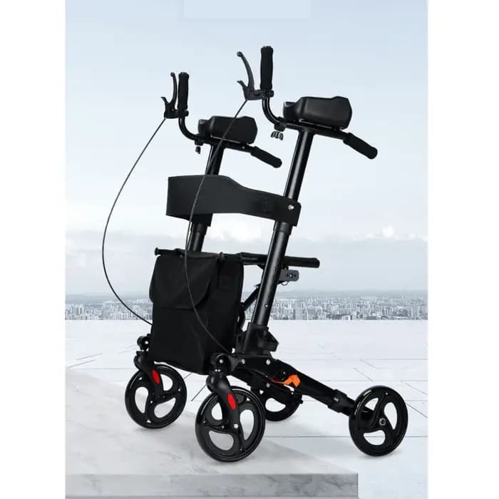 Déambulateur pour personnes âgées, aide à la rééducation, anti-chute, pliable, avec support pour les bras, pour blessures aux jambes
